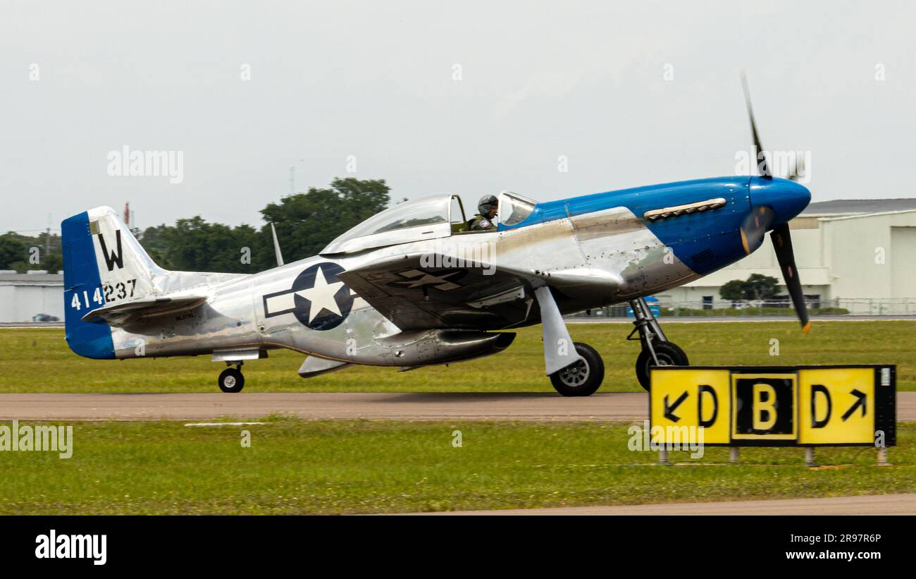 Le Mustang est un bel avion. Banque D'Images