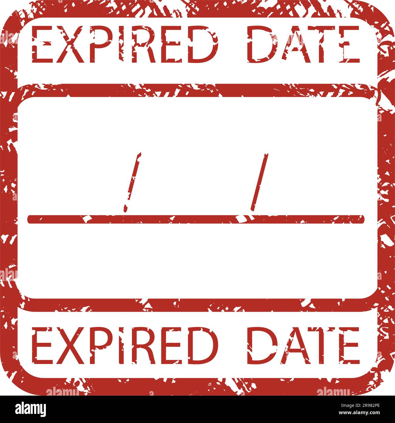 Cachet en caoutchouc de la date d'expiration en forme de carré. Limite de temps de l'illustration vectorielle et obsolète, terminé et n'est plus valide, date de fin et d'expiration Illustration de Vecteur