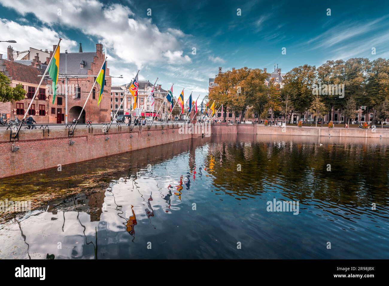 La Haye, paysBas 7 octobre 2021 vue depuis le lac Hofvijver à la
