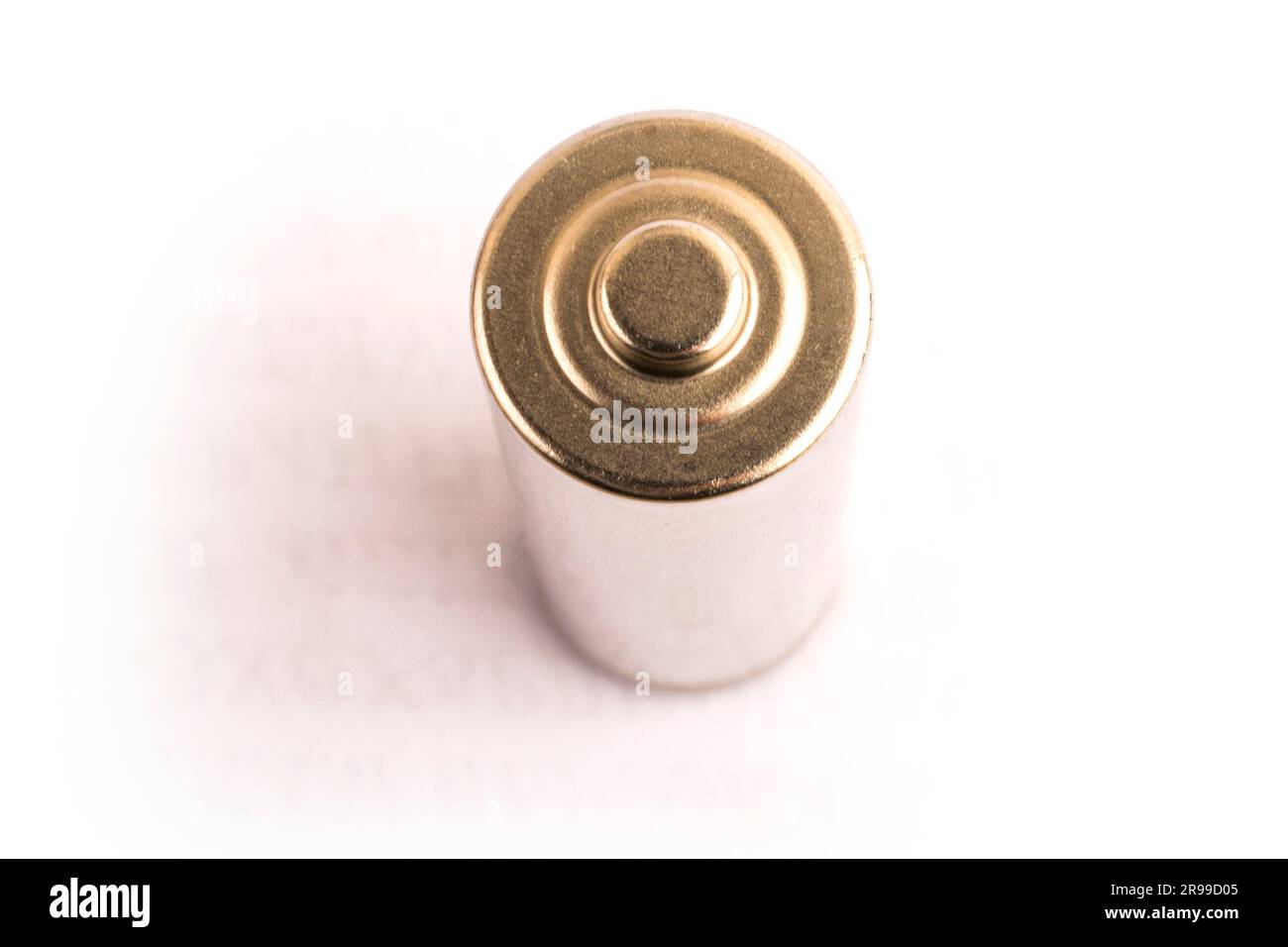 Batterie. Argenterie énergétique. Isolé sur fond blanc Banque D'Images