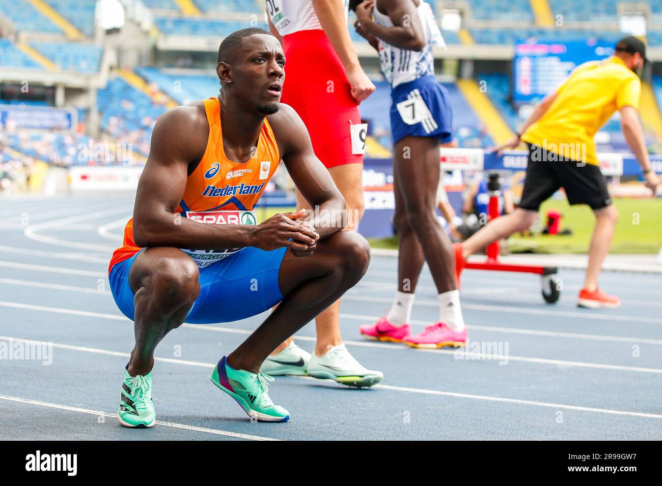 Silésie, Pologne. 25th juin 2023. SILESIA, POLOGNE - JUIN 25 : le Burnett de Taymir des pays-Bas participe le 200m au 5 e jour des Jeux européens au stade de Silésie sur 25 juin 2023 à Silesia, Pologne. (Photo par Nikola Krstic/BSR Agency) crédit: BSR Agency/Alay Live News Banque D'Images