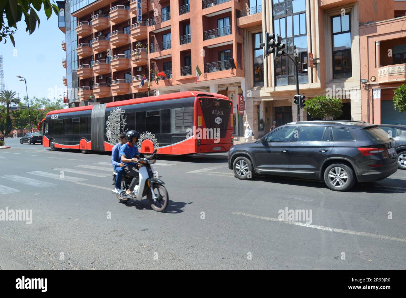 Marrakech, Maroc - 22 juin 2023 - bus ALSA. (Photo de Markku Rainer Peltonen) Banque D'Images