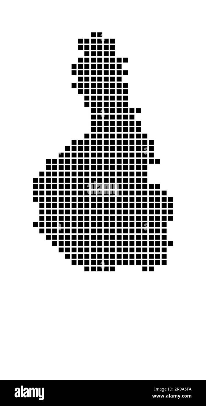 Carte de l'île Tioman. Carte de l'île Tioman en pointillés. Bordures de la zone remplie de rectangles pour votre conception. Illustration vectorielle. Illustration de Vecteur