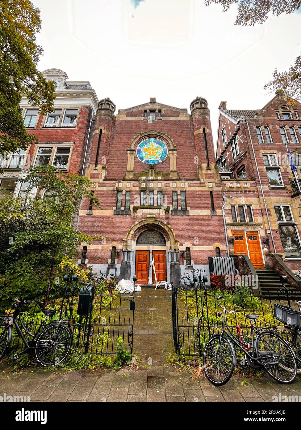 Amsterdam, pays-Bas - 12 octobre 2021 : extérieur du pavillon de Franc-maçonnerie Vondelstraat 39 à Amsterdam, pays-Bas Banque D'Images