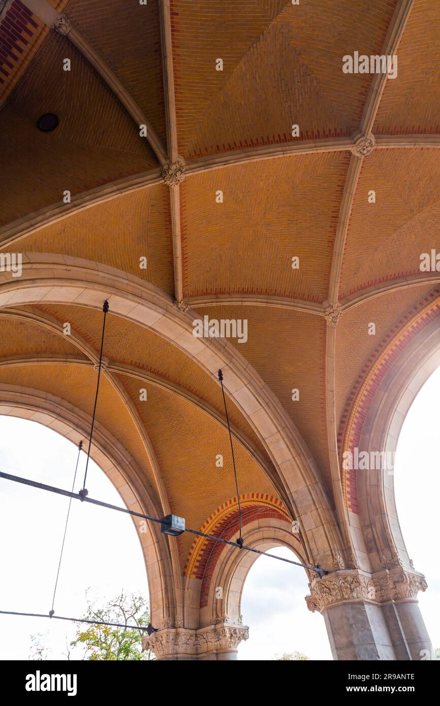 Vue extérieure sur le Rijksmuseum ou le Musée national néerlandais. Le musée est situé sur la place du musée dans le quartier Amsterdam Sud. Banque D'Images