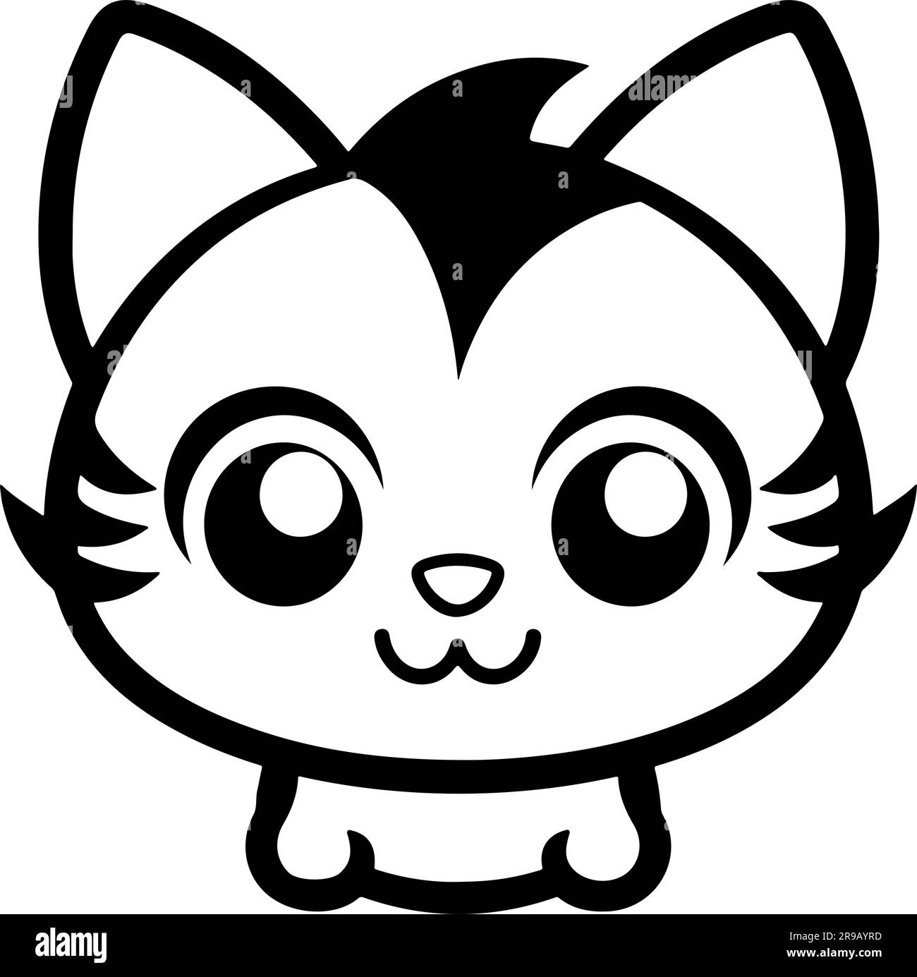 Illustration vectorielle jolie illustration de chat Illustration de Vecteur