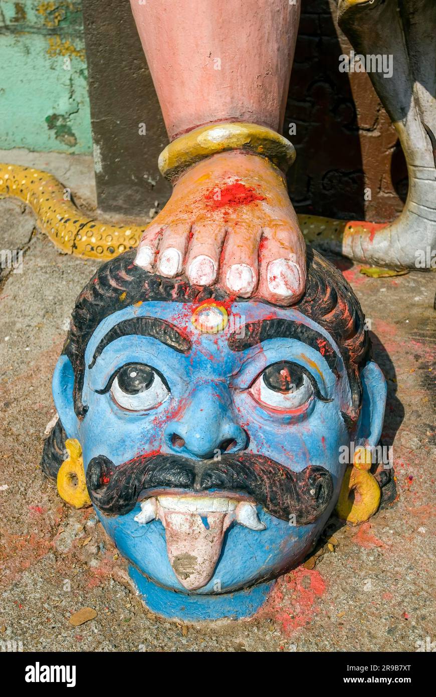 Village Guardian temple Muniappan à Dharmapuri, Tamil Nadu, Inde du Sud, Inde, Asie Banque D'Images