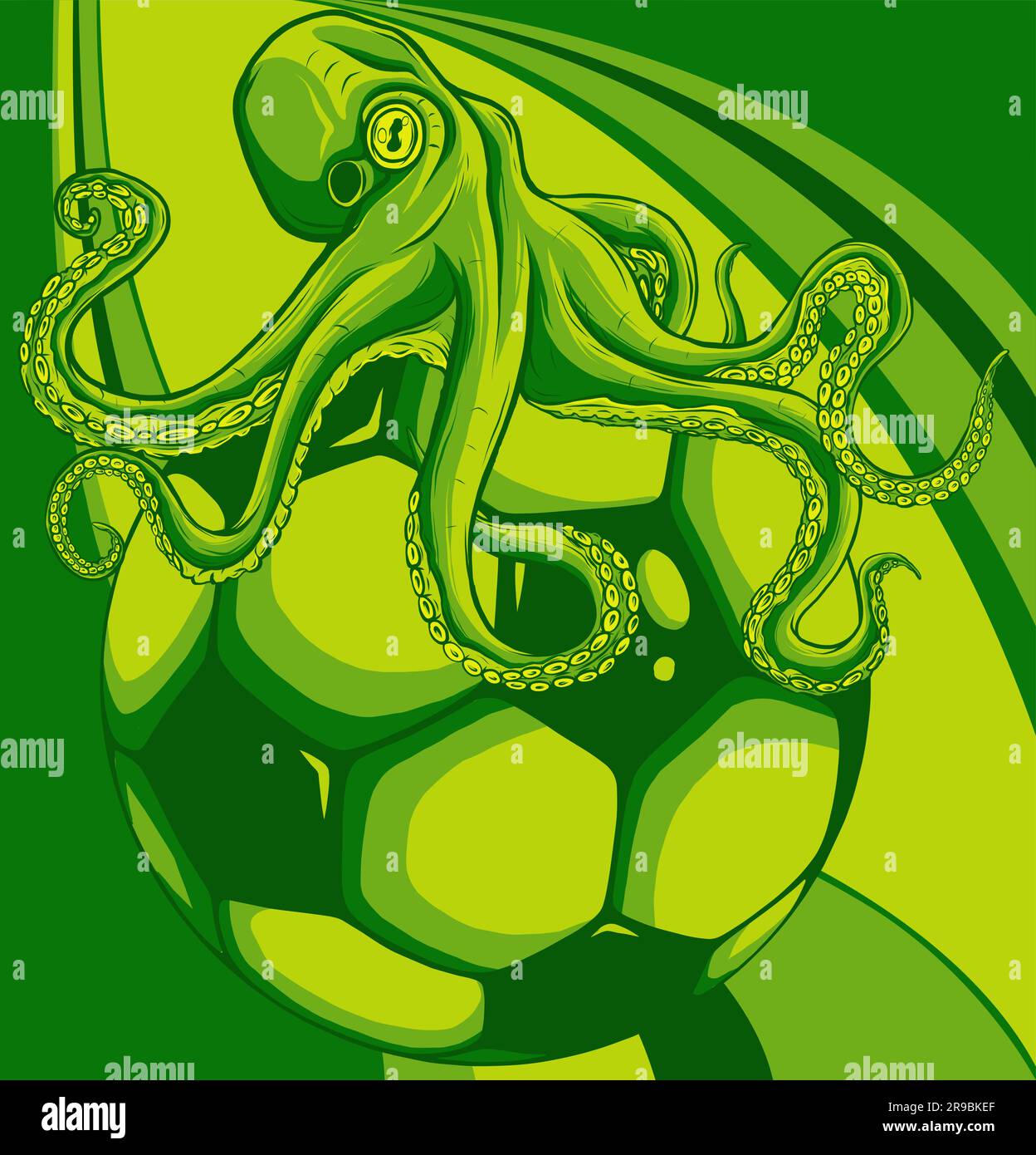 Illustration du poulpe. kraken coloré avec tentacules, gravure vintage esquisse de vecteur. Illustration de Vecteur