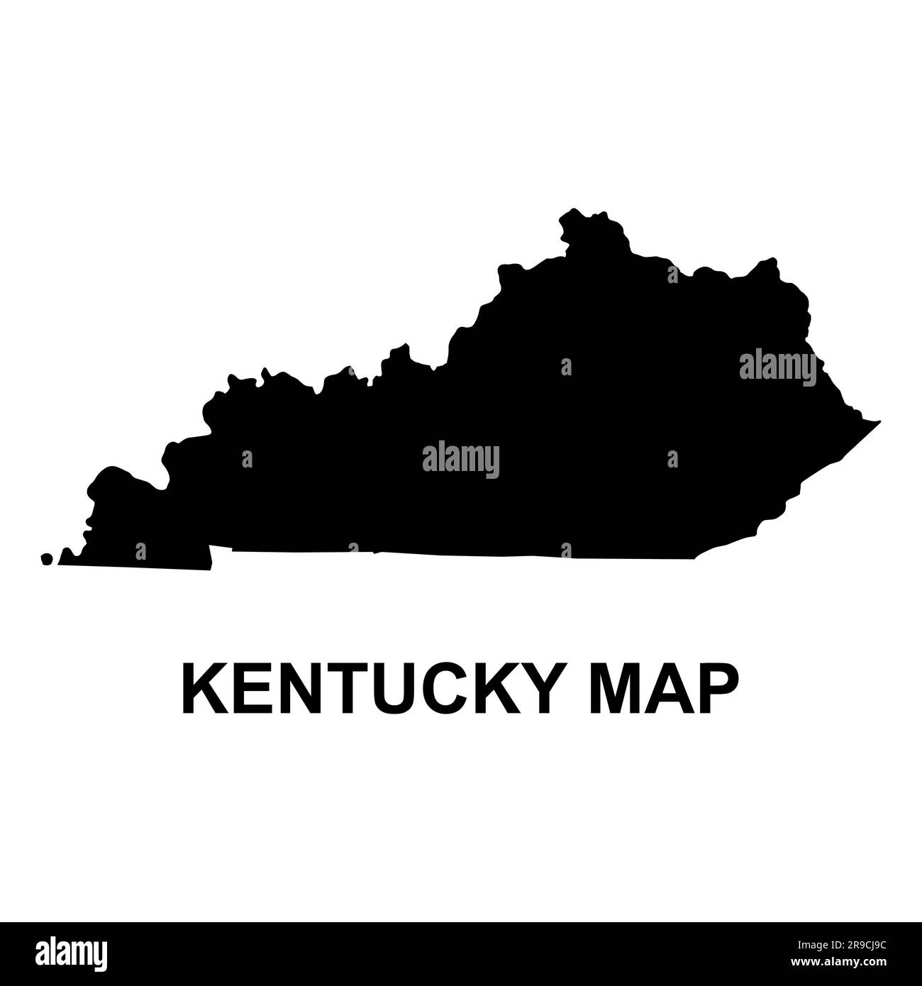 Kentucky MAP SHAPE, états-unis d'amérique. Illustration vectorielle de symbole d'icône de concept plat . Illustration de Vecteur