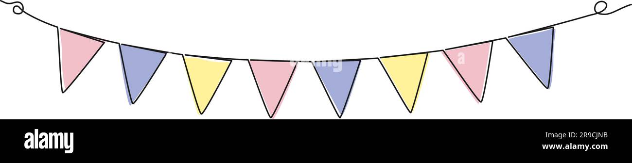 Guirlande Banderoles Joyeux Anniversaire Avec Cœurs - Décoration Fête DIY Mariage & Anniversaire - 3m De Ruban Inclus