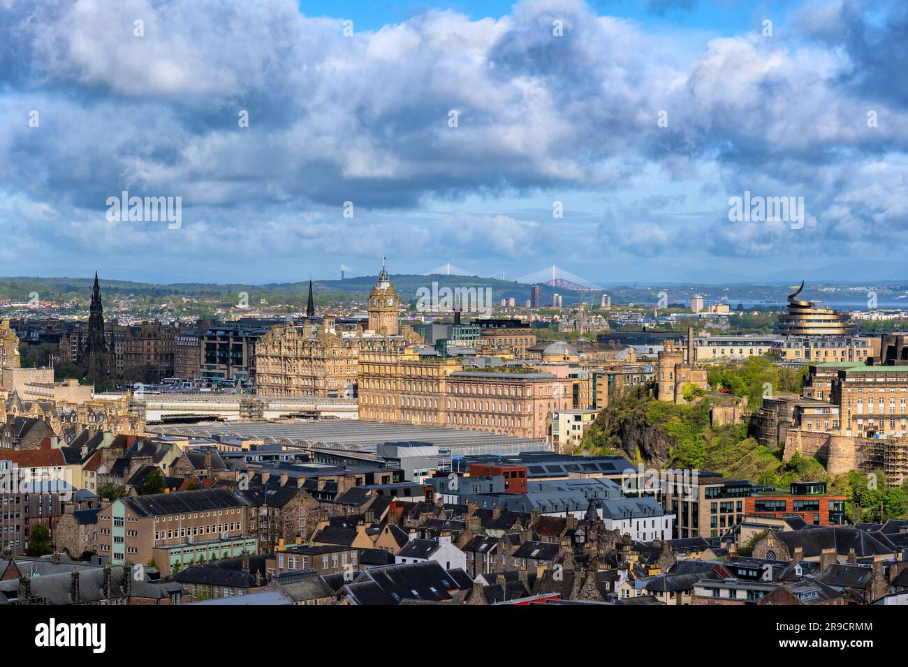 Centre-ville d'Edinburgh Cityscape, capitale de l'Écosse, Royaume-Uni. Banque D'Images