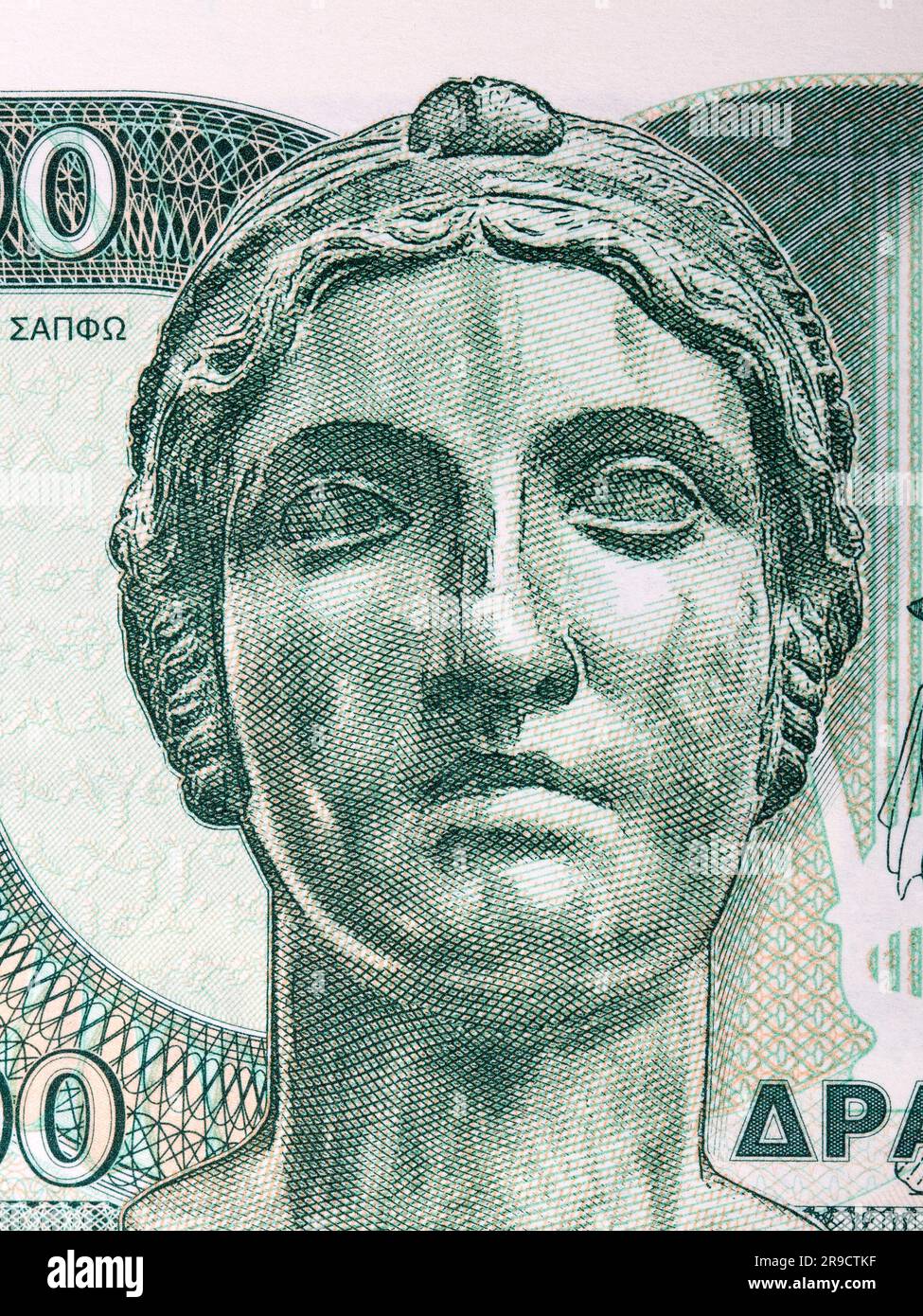 Sappho un portrait de l'argent grec - drachma Banque D'Images