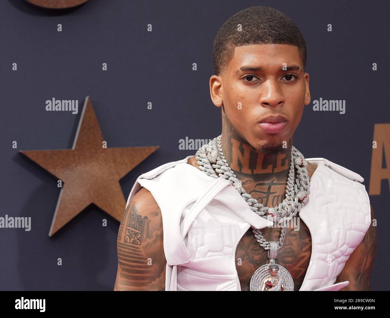 Los Angeles, ÉtatsUnis. 25th juin 2023. NLE Choppa arrive aux BET