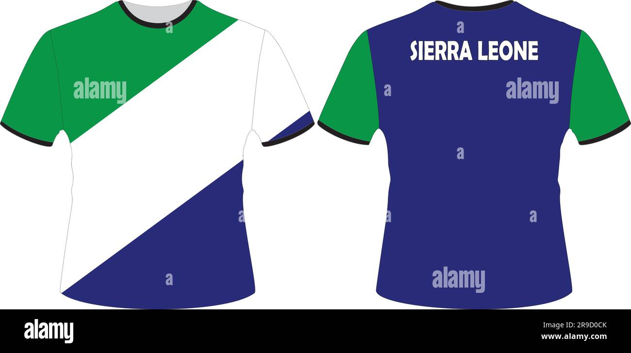 T Shirts Design avec Sierra Leone Flag Vector Illustration de Vecteur