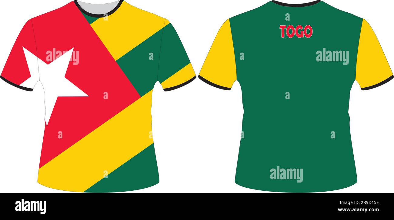 T-shirts à motif vectoriel drapeau togolais Illustration de Vecteur