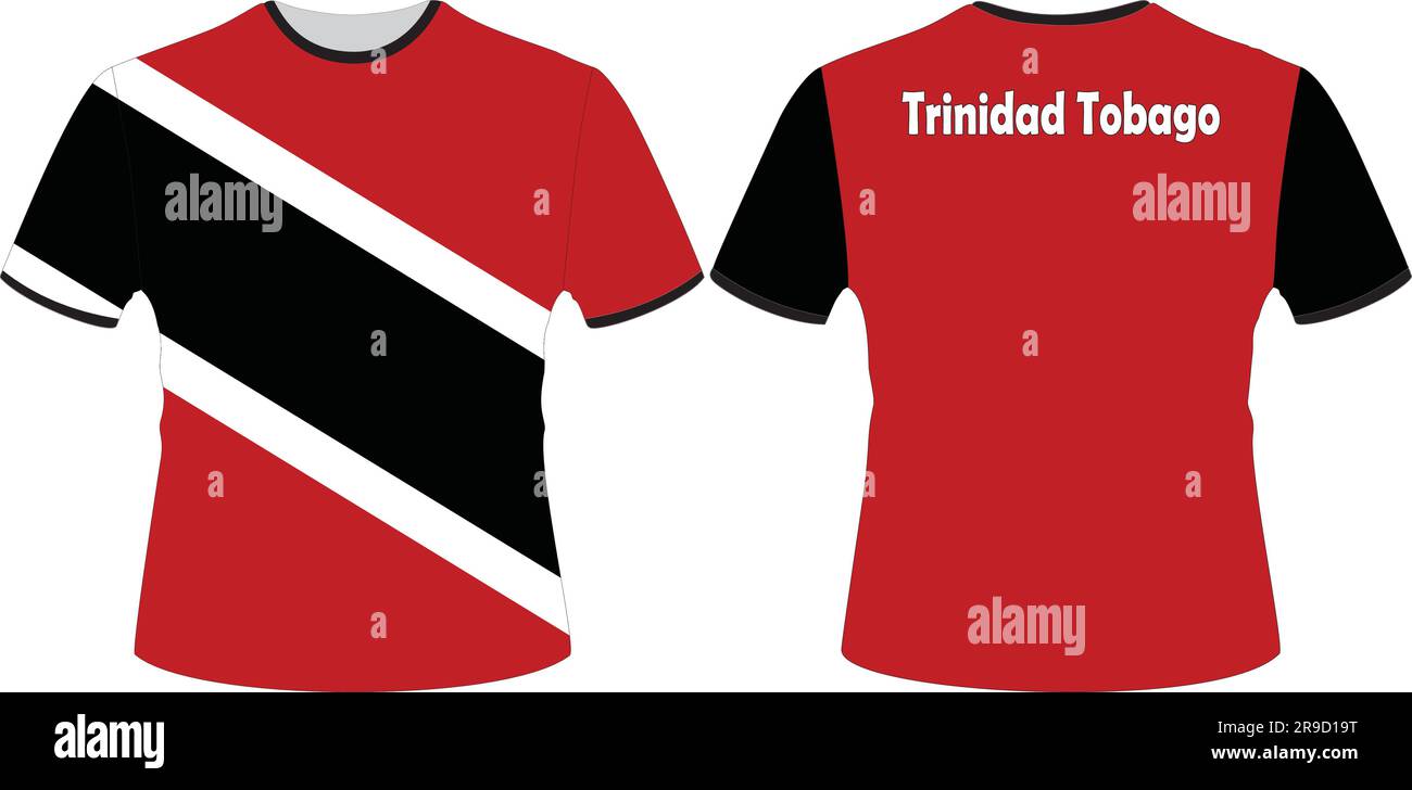 T-shirts à motif drapeau de Trinité-et-Tobago Illustration de Vecteur