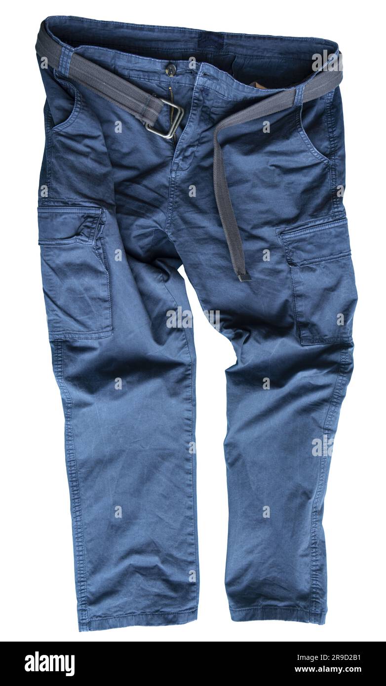 une paire de pantalons cargo isolés sur un fond transparent Banque D'Images