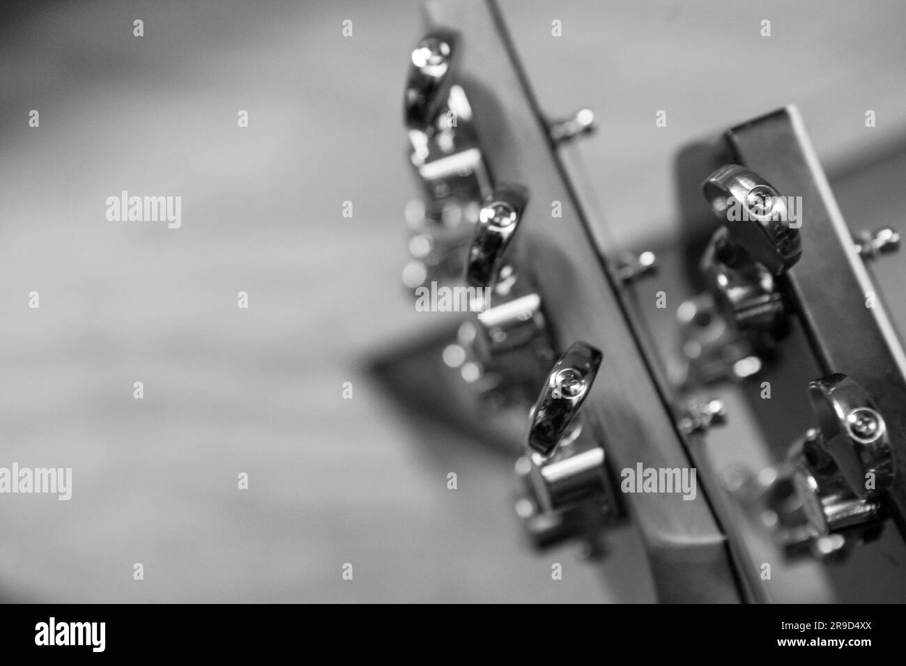 Musiciens sur Live session Noir et blanc. Banque D'Images