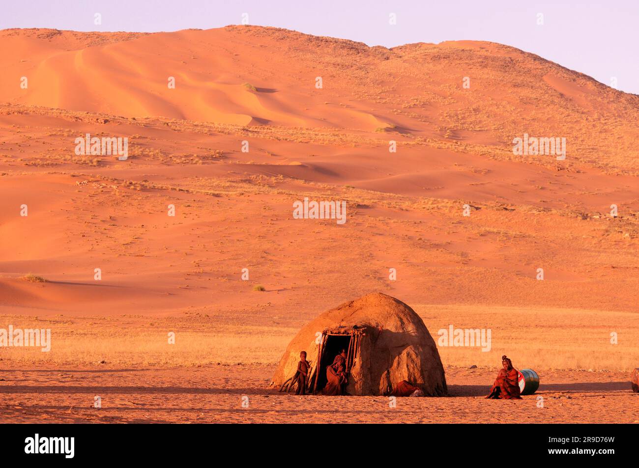 Himba People, Kaokoland, région de Kunene, Namibie Banque D'Images