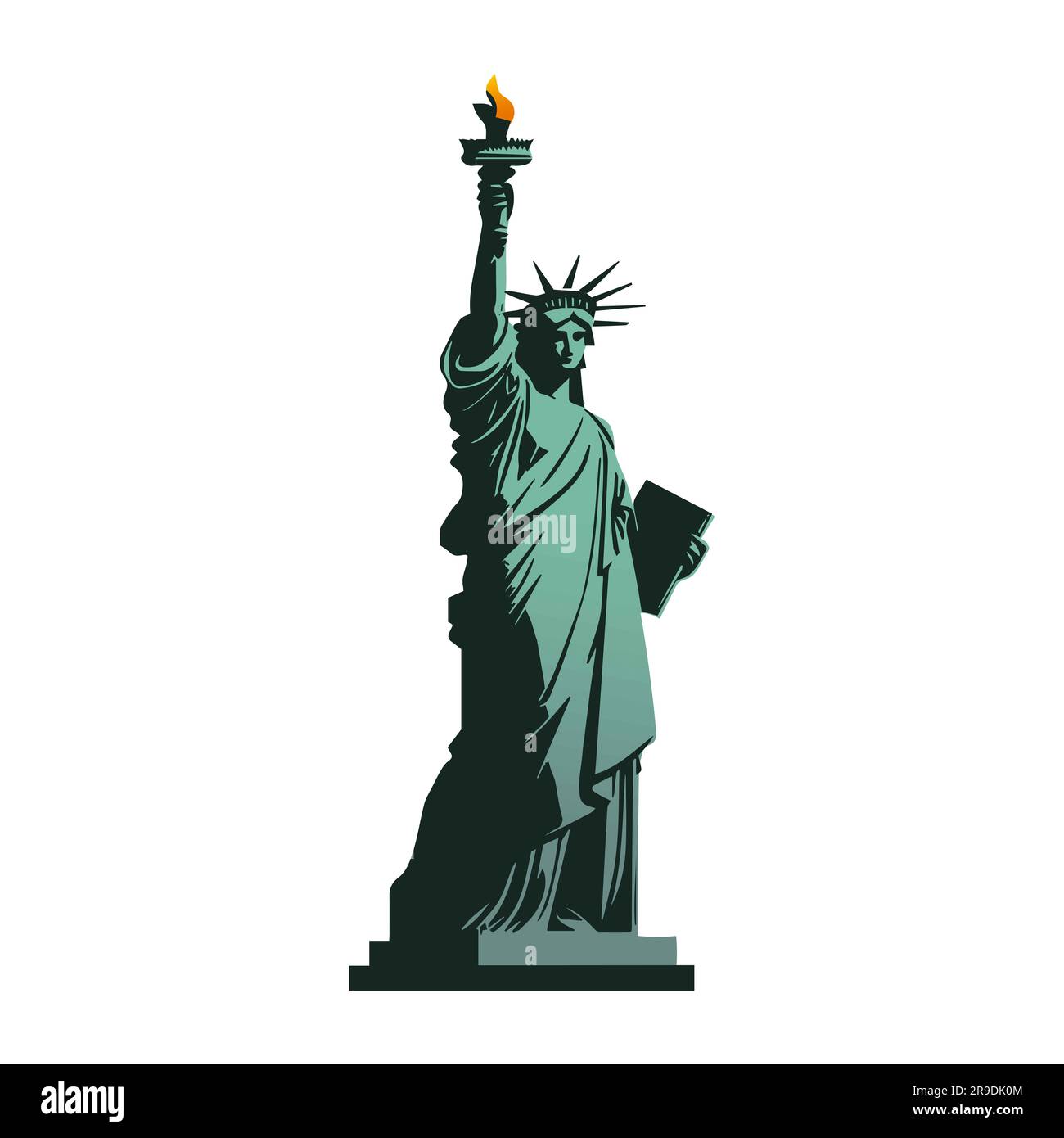 Illustration graphique de la Statue de la liberté. Symbole américain. New York, États-Unis Banque D'Images
