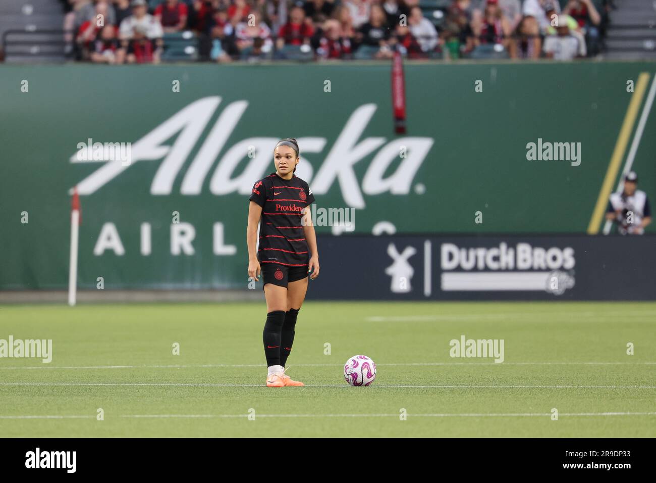 1 juillet 2023 ; Portland, Oregon, États-Unis ; Match NWSL entre le Portland Thorns FC et le Washington Spirit à Providence Park. (Photo : Al Sermeno) Banque D'Images