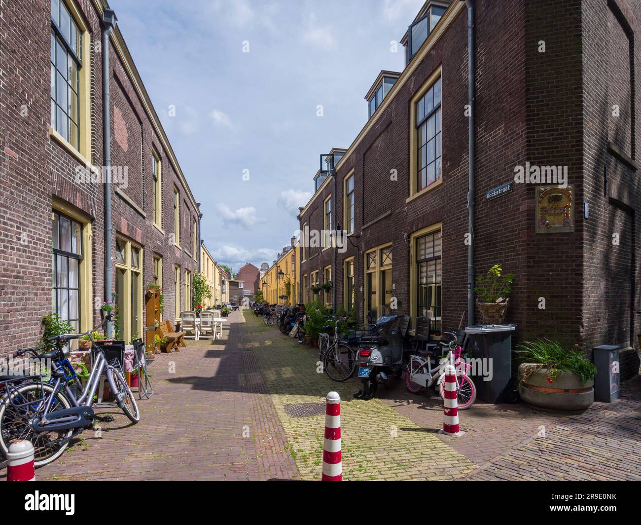 Sept ruelles, l'un des rares exemples restants de quartiers de classe ouvrière dans la ville d'Utrecht, pays-Bas, Europe. Banque D'Images