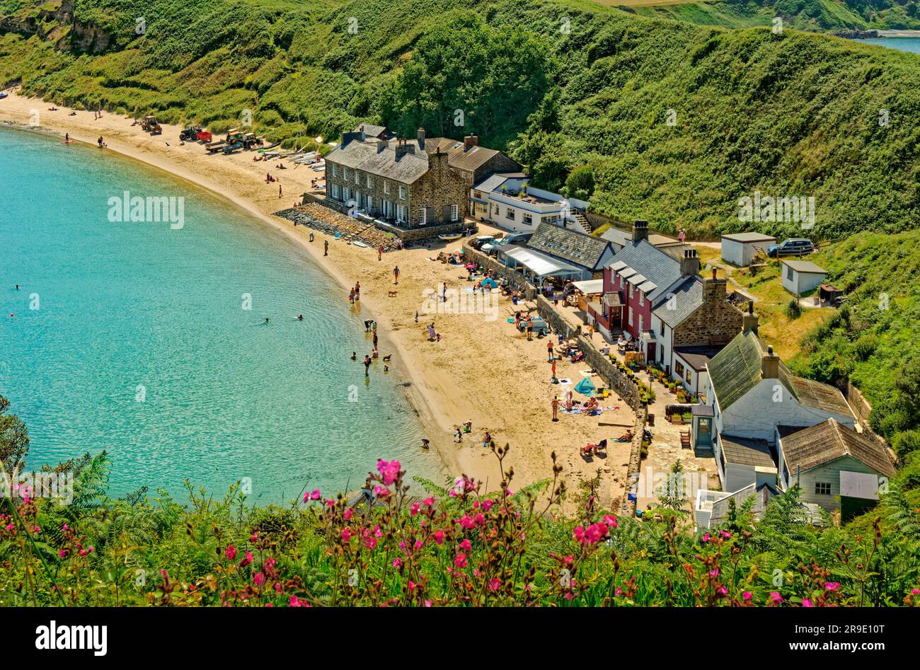 Village de Porthdinllaen sur la péninsule de Llyn ou Lleyn à Gwynedd, au nord du pays de Galles, au Royaume-Uni. Banque D'Images