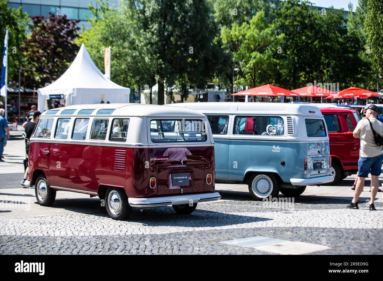 VW bus T1 und T2c Brasil auf dem VW bus Festival 2023 Banque D'Images