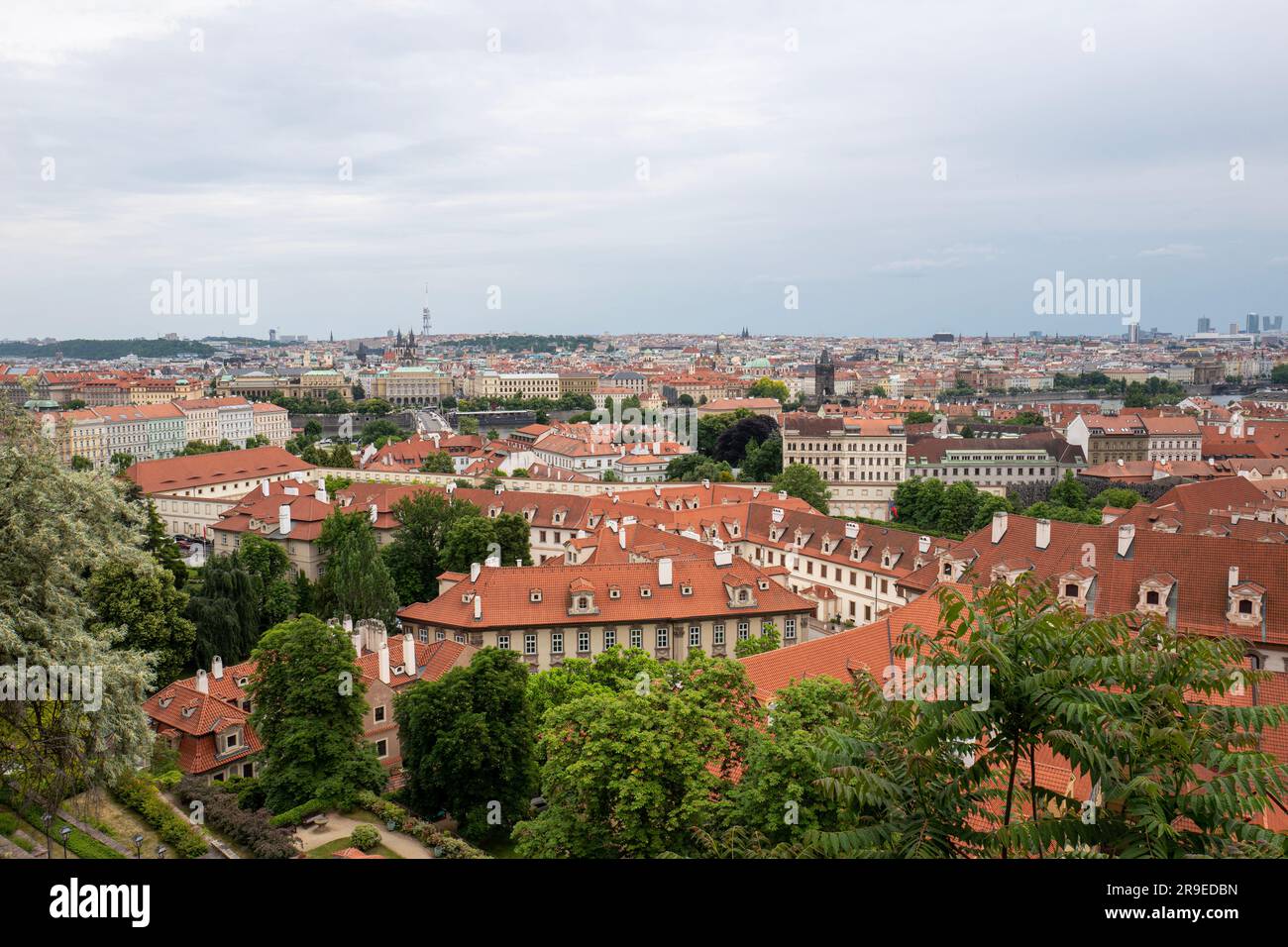 Vues de Prage, République tchèque depuis les murs du château de Prague Banque D'Images