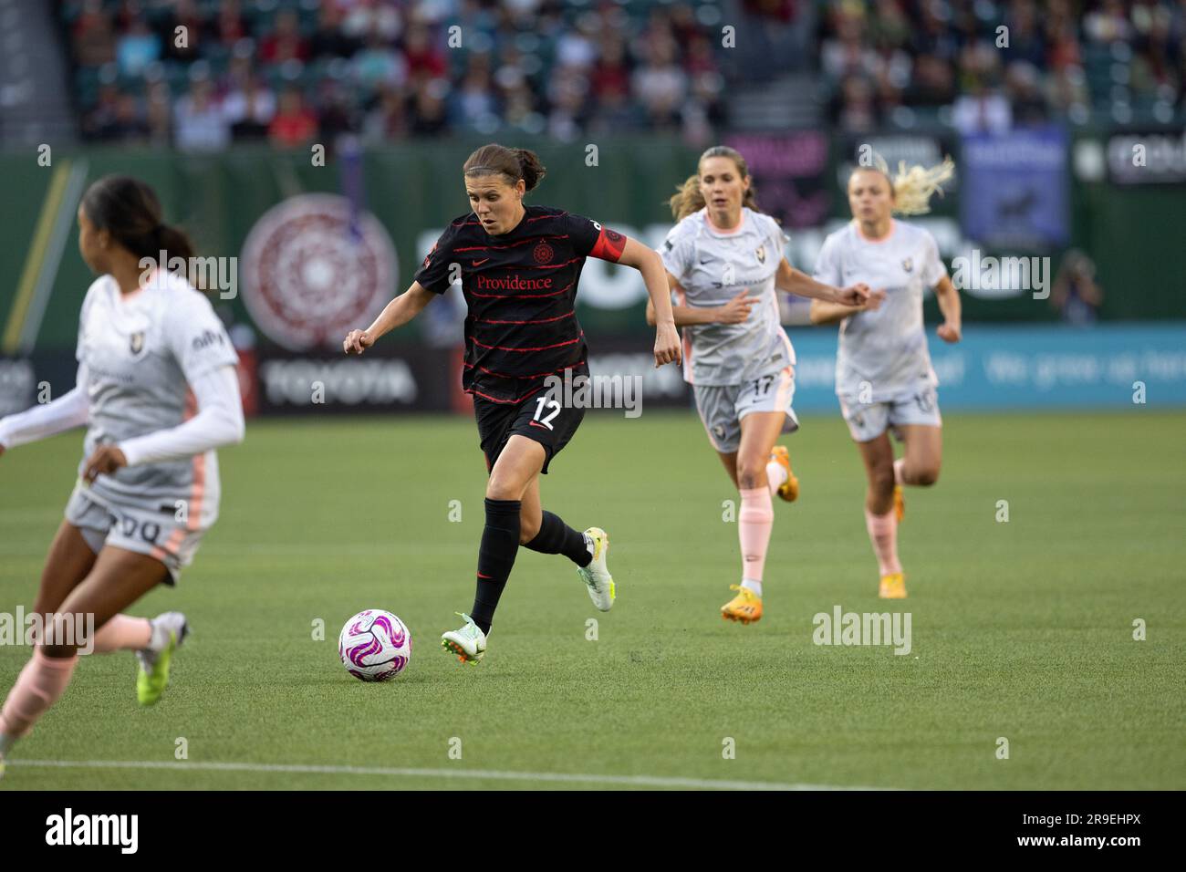 31 mai 2023 ; Portland, Oregon, États-Unis ; Un match de football NWSL entre Angel City FC et Portland Thorns FC. (Photo : Al Sermeno) Banque D'Images