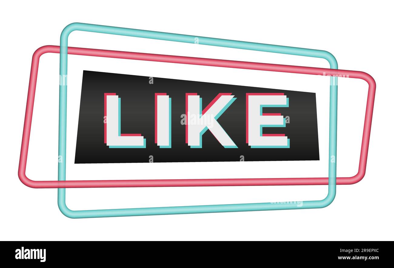 Autocollant pour les réseaux sociaux populaires. Noir-bleu-rose moderne publicité de la conception de médias sociaux. Cadre photo horizontal Illustration vectorielle isolée Illustration de Vecteur