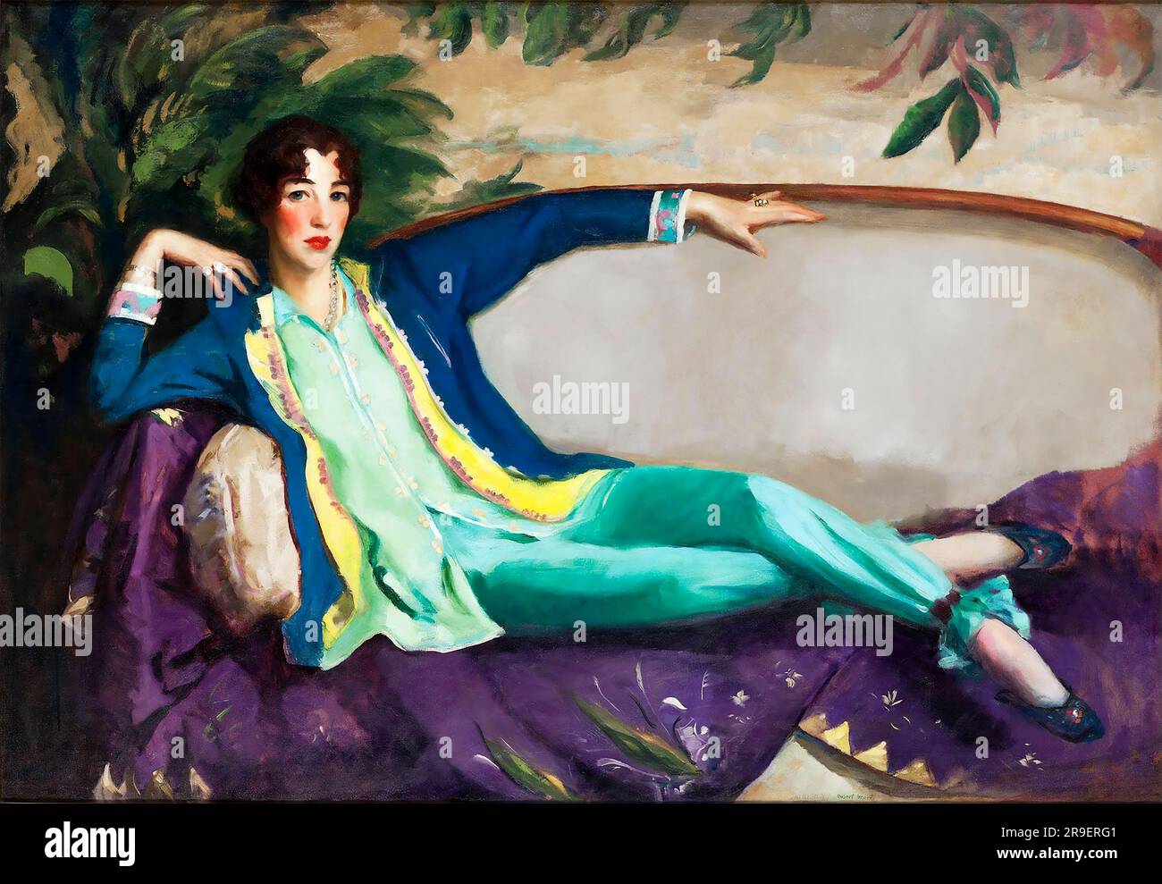 Gertrude Vanderbilt Whitney par Robert Henri (1865-1929), huile sur toile, 1916 Banque D'Images