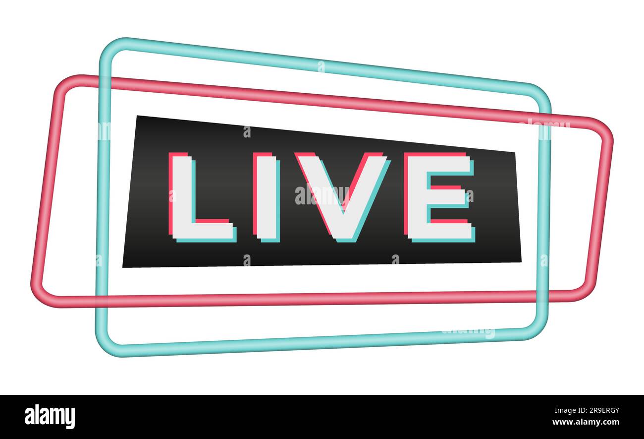 Autocollant pour un réseau social populaire. Noir-bleu-rose moderne publicité de la conception de médias sociaux. Cadre photo horizontal Illustration vectorielle isolée Illustration de Vecteur