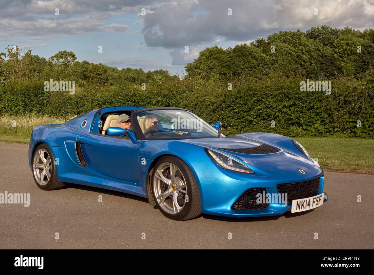 LOTUS EXIGE S SPORT BLEU 2014 Banque D'Images