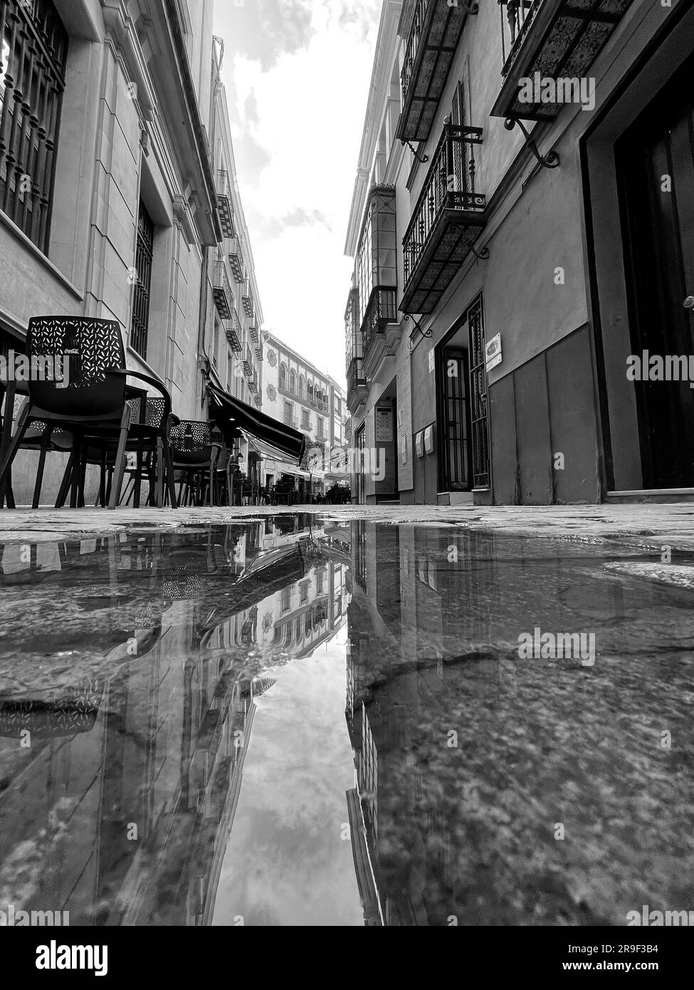 Séville, Espagne-24 FÉVRIER 2022 : vue sur la rue typique et architecture générique à Séville, Andalousie, Espagne. Banque D'Images