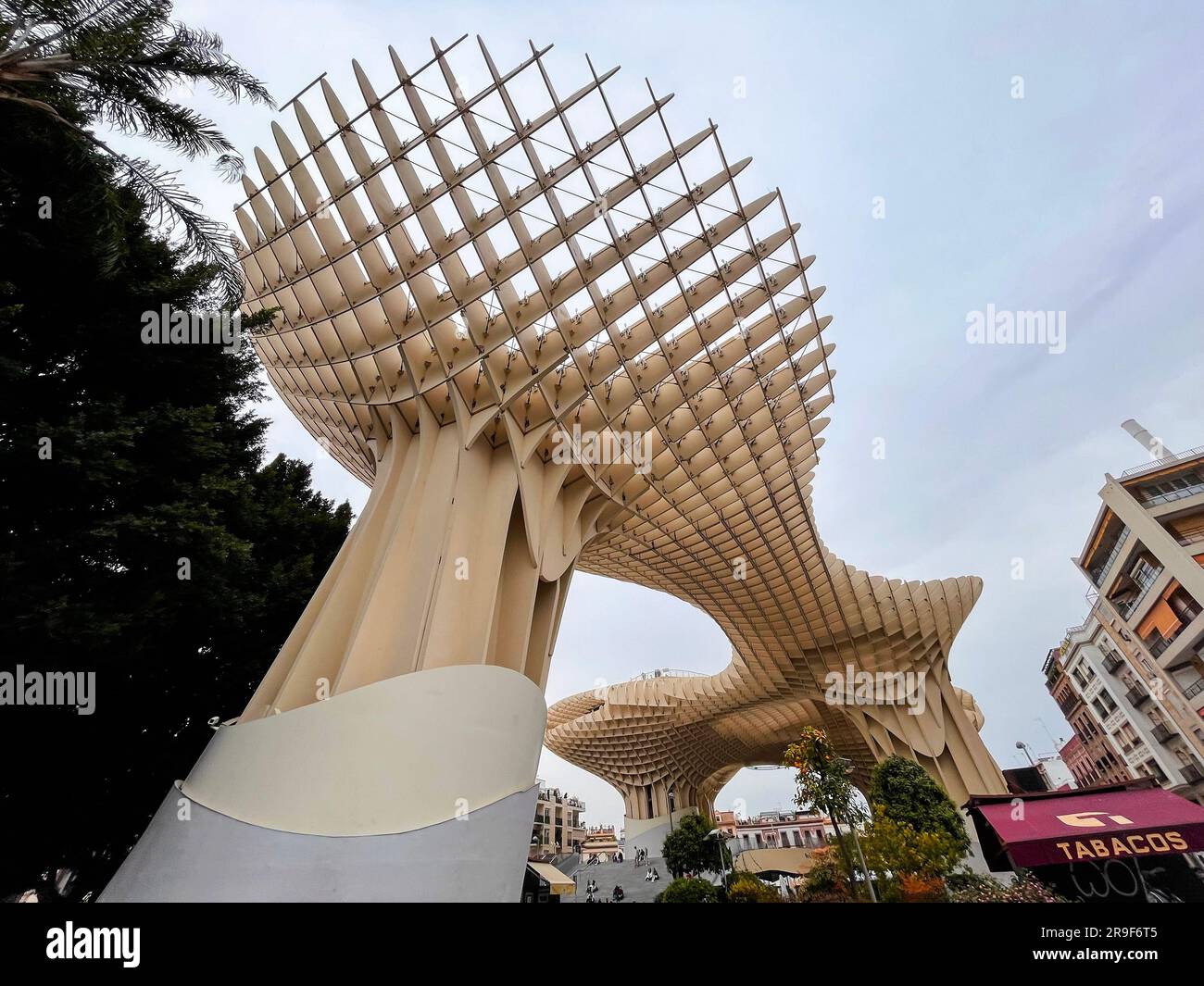 Séville, Espagne-24 FÉVRIER 2022: Setas de Sevilla, champignons de Séville, initialement appelé Metropol parasol situé sur la place de la Encarnacion. Conçu par J Banque D'Images