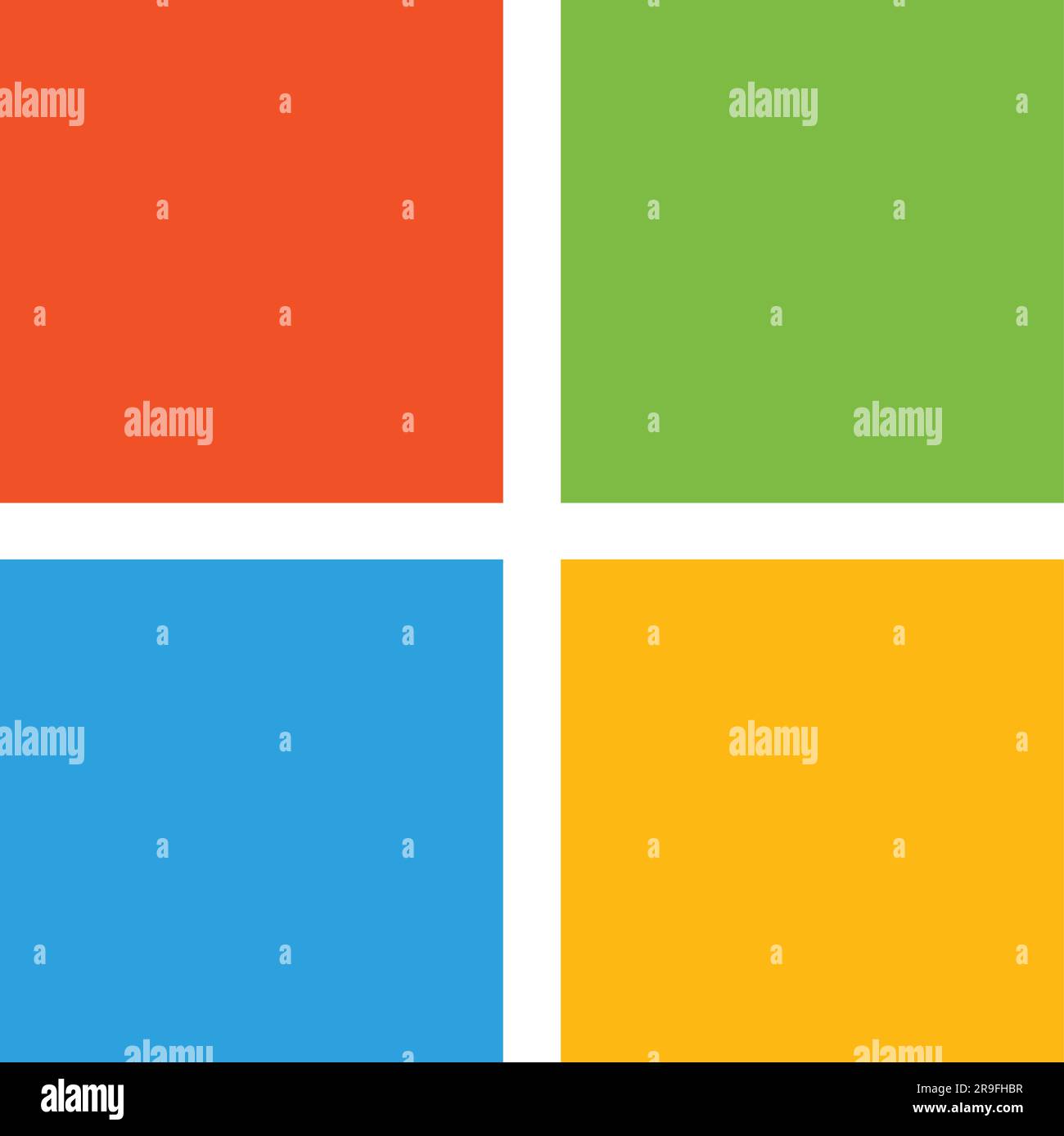 Logo Microsoft Windows. Logo de marque de système d'exploitation de fenêtre réaliste. Microsoft - société de technologie, vecteur de logiciel informatique Illustration de Vecteur