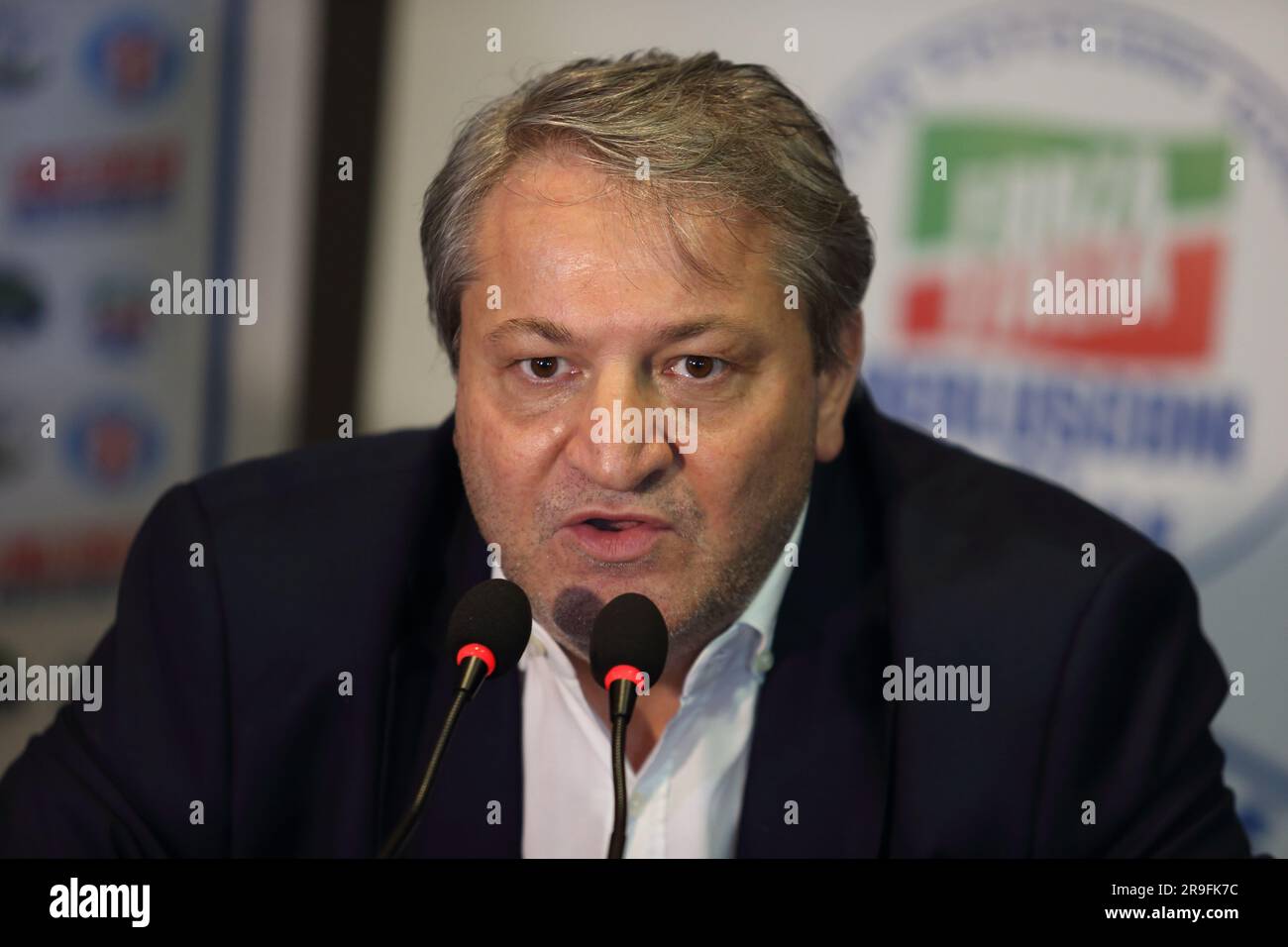 Campobasso, Italie. Élections régionales à Molise, Francesco Roberti est la nouvelle présidente de Molise. Campobasso, Italie. 26 juin 2023. ANTONIO NARDELLI / ALAMY ACTUALITÉS EN DIRECT Banque D'Images