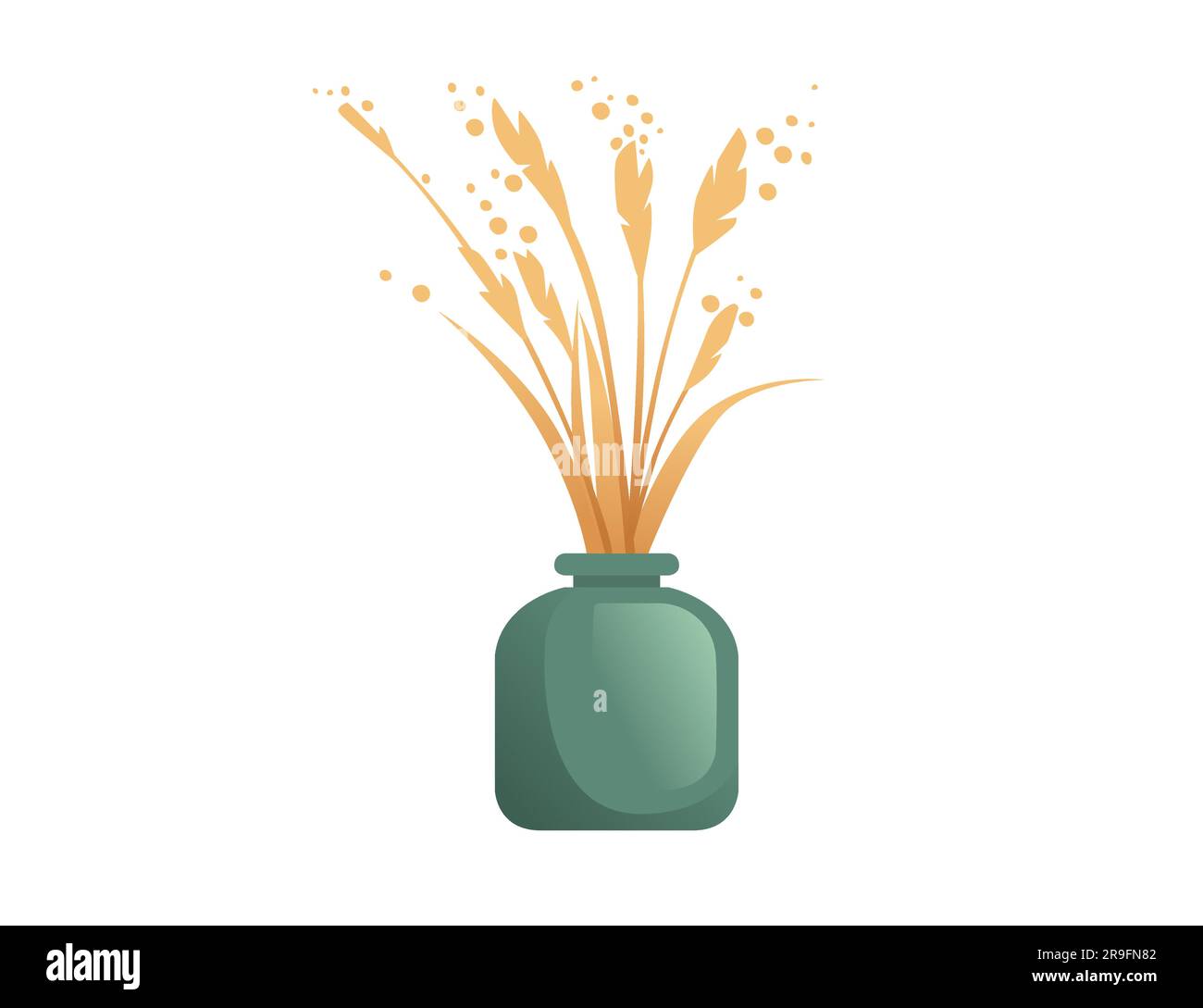 Vase en verre illustration vectorielle de couleur verte isolée sur fond blanc Illustration de Vecteur