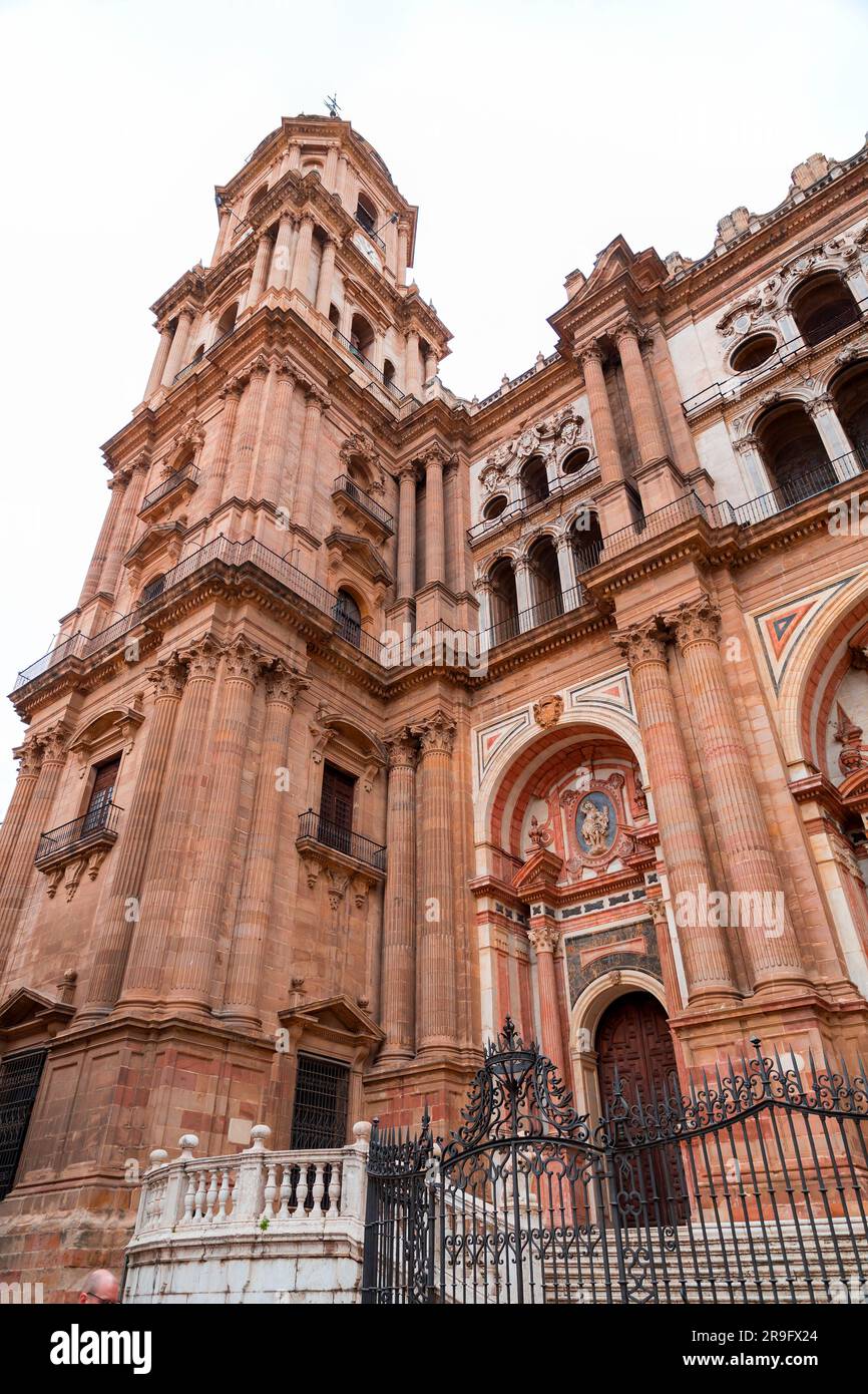 La cathédrale de Malaga est une église catholique romaine à Malaga, Andalousie, sud de l'Espagne. Architecture de style Renaissance avec détails baroques. Banque D'Images La cathédrale de Malaga est une église catholique romaine à Malaga, Andalousie, sud de l'Espagne. Architecture de style Renaissance avec détails baroques. Banque D'Images