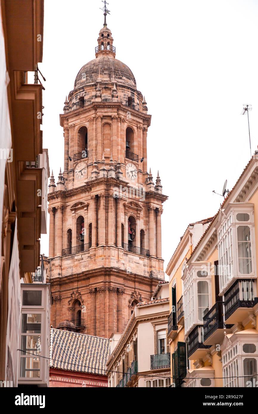 La cathédrale de Malaga est une église catholique romaine à Malaga, Andalousie, sud de l'Espagne. Architecture de style Renaissance avec détails baroques. Banque D'Images La cathédrale de Malaga est une église catholique romaine à Malaga, Andalousie, sud de l'Espagne. Architecture de style Renaissance avec détails baroques. Banque D'Images