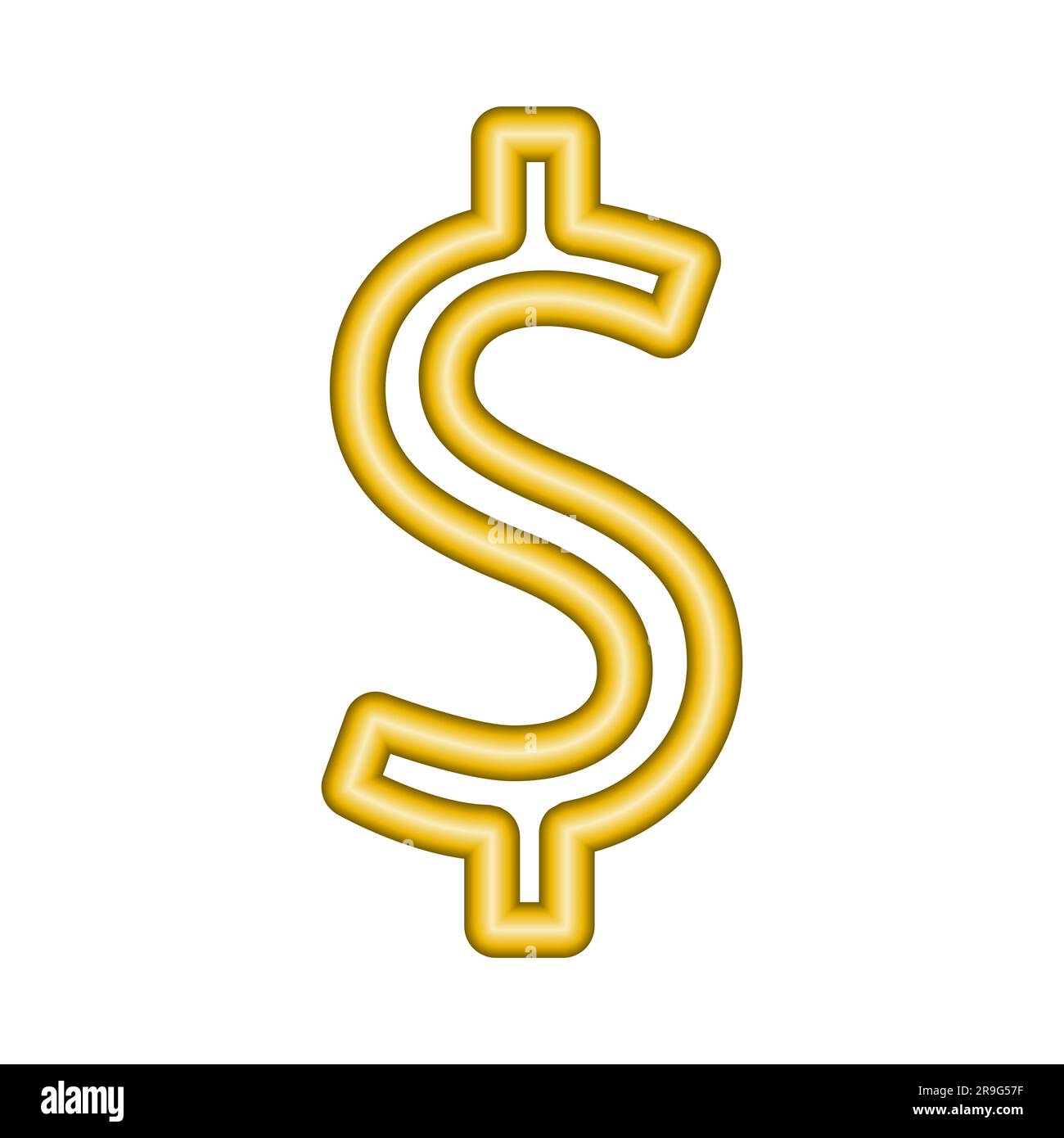 3D symbole de dollar d'or icône de pièce d'or argent design signe de monnaie en or illustration vectorielle isolée sur fond blanc Illustration de Vecteur