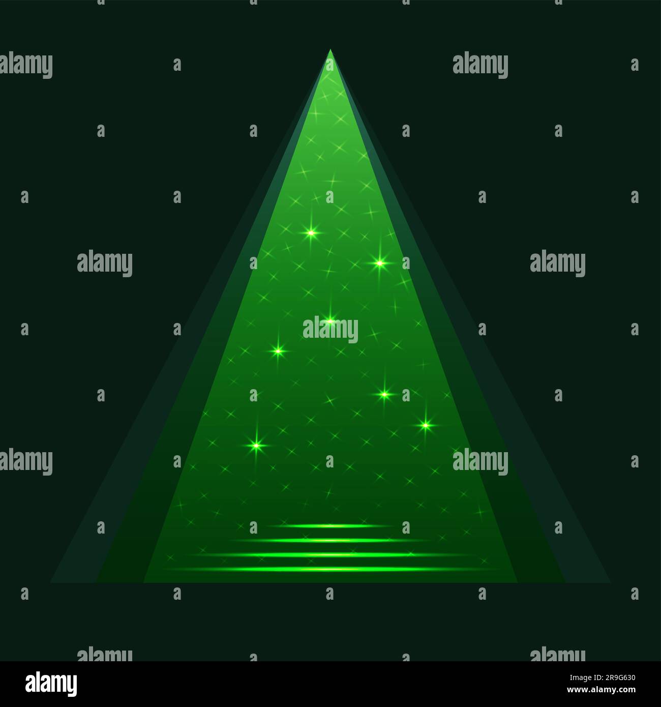 Podium pyramide étoiles tombant. Illustration vectorielle. isolé sur fond vert foncé Illustration de Vecteur