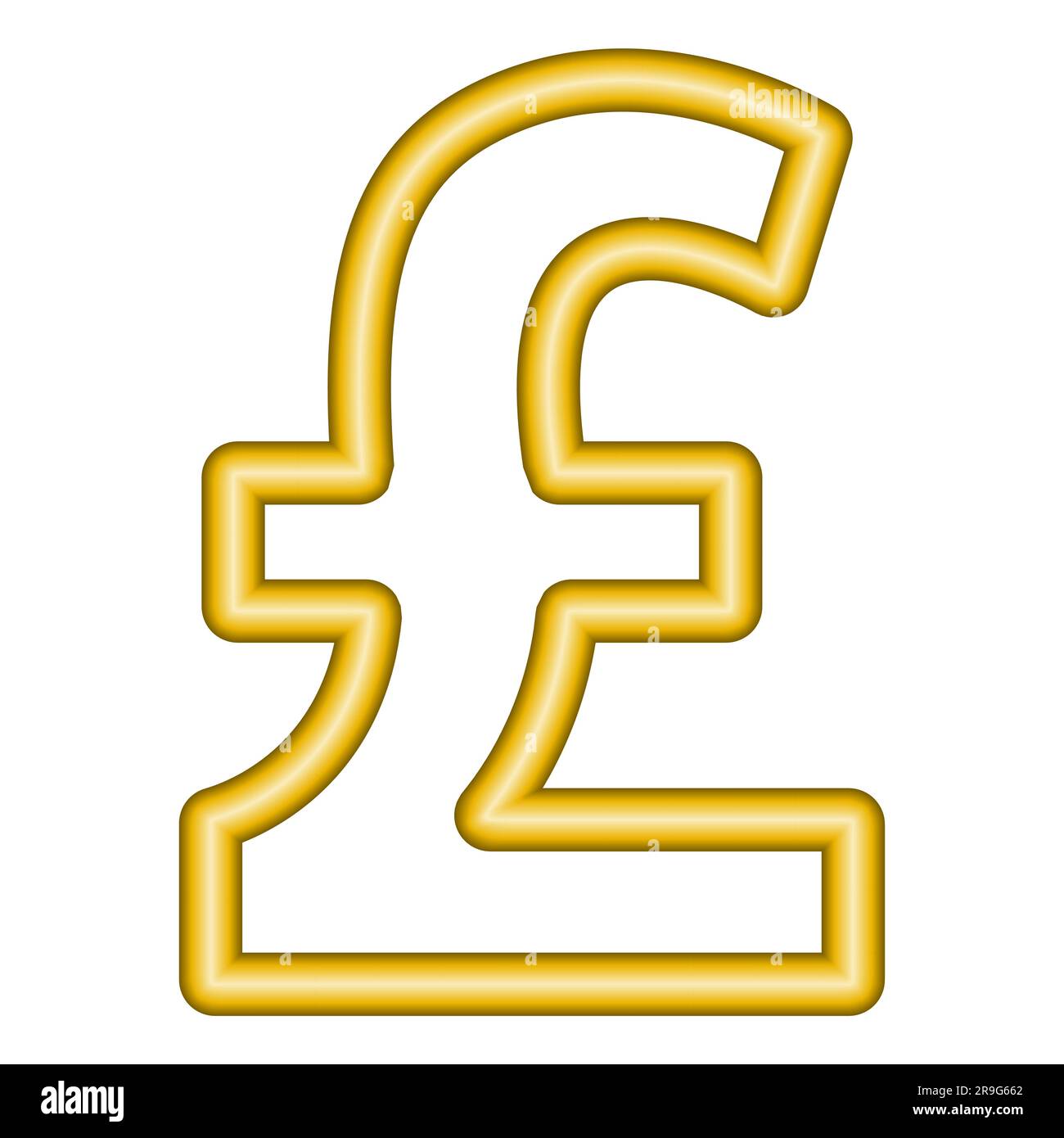 3D symbole livre sterling or icône de pièce d'or argent design monnaie signe en or illustration vectorielle isolée sur fond blanc Illustration de Vecteur