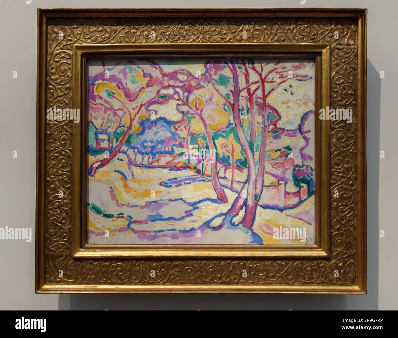 Paysage de E'staque (Paysage de E'taque1906 - 07 Georges Braque Centre Pompidou, Paris, France Banque D'Images