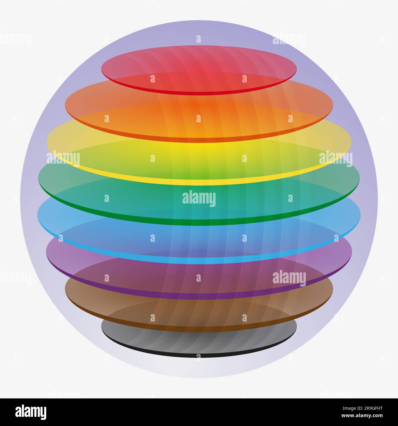Arc-en-ciel 3D sphère LGBT symbole illustration vectorielle isolée sur fond blanc Illustration de Vecteur