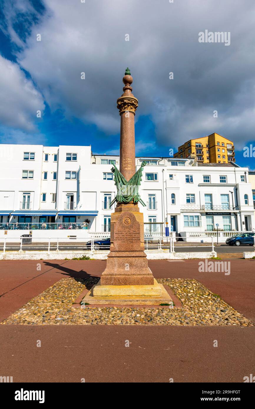 Commonationg victimes de la Seconde Guerre des Boers le long de White Rock, Hastings, East Sussex, Royaume-Uni Banque D'Images