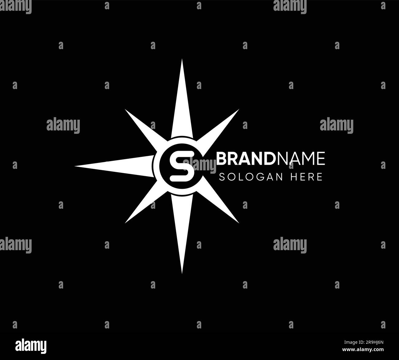 Modèle d'icône de vecteur de logo en forme d'étoile Illustration de Vecteur