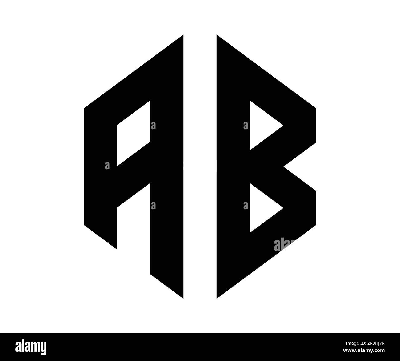 Modèle vectoriel de logo de lettre AB Illustration de Vecteur
