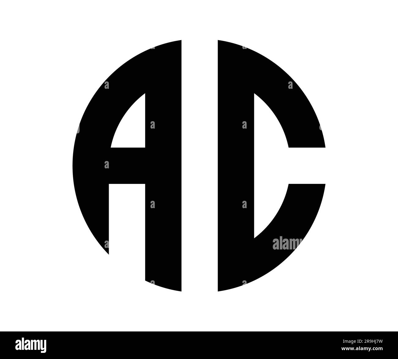 Modèle vectoriel de conception de logo de lettre AC Illustration de Vecteur